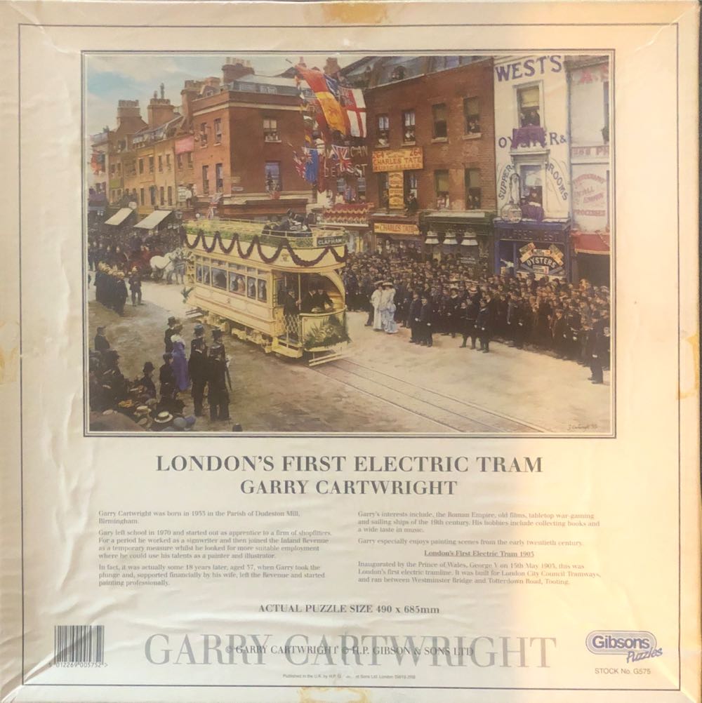 Londons First Electric Tram - Gibsons puzzle collectible [Barcode 5012269005752] - Main Image 2