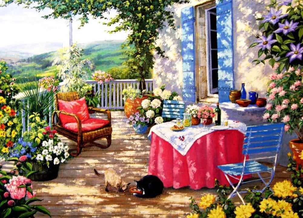 Sunlit Veranda 🟦 - Jumbo puzzle collectible [Barcode 8710126019030] - Main Image 3