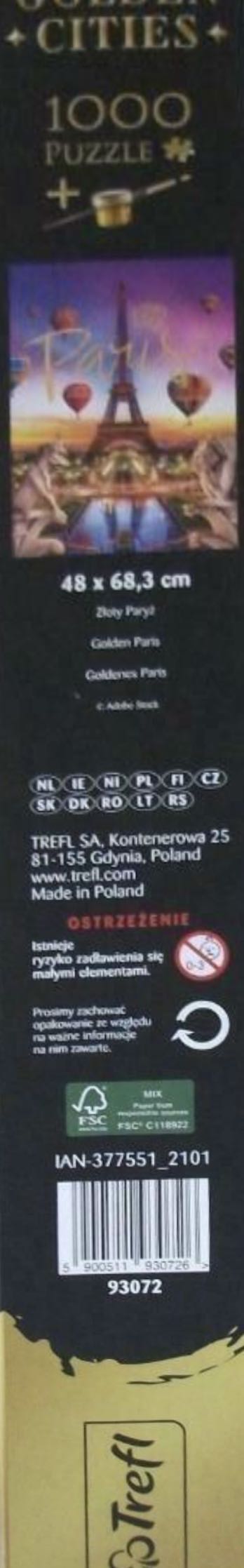 Golden Cities Paris - Trefl puzzle collectible [Barcode 5900511930726] - Main Image 4