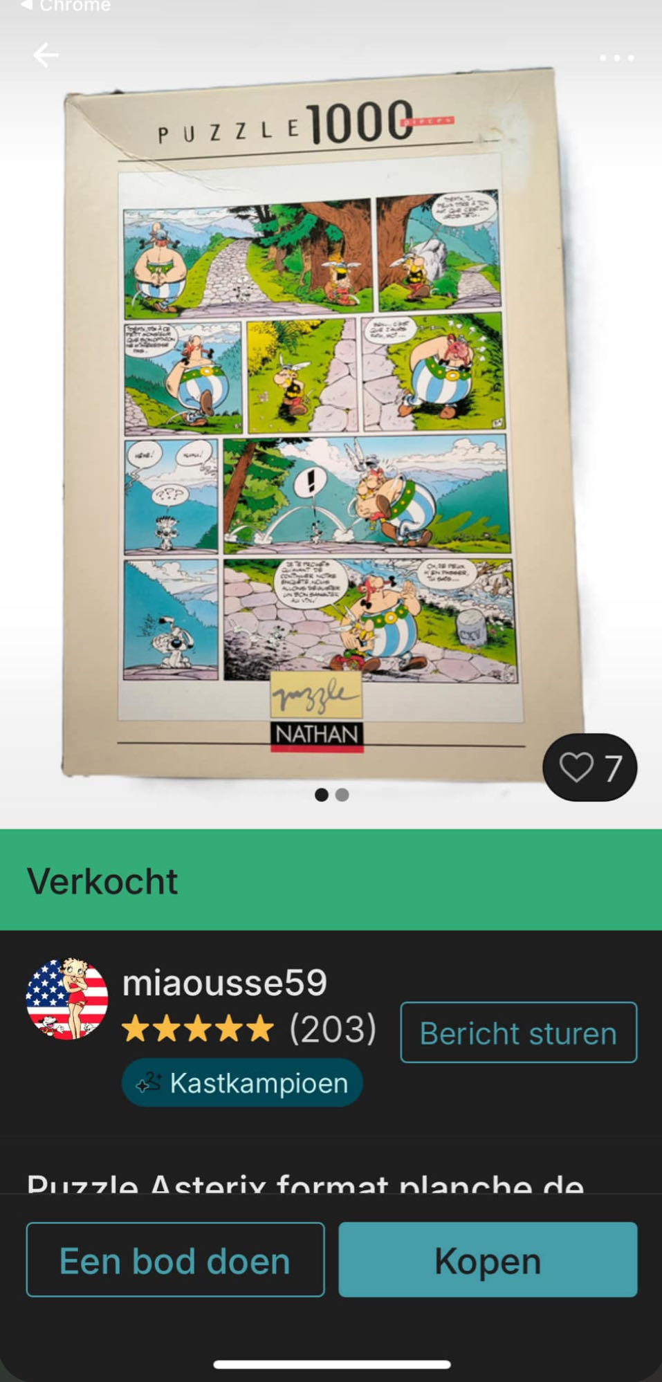 Asterix -le Bouclier Arvène🟦🇨🇦 - Ravensburger/Nathan puzzle collectible [Barcode 4005556874507] - Main Image 4