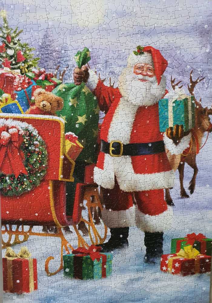 Santa’s Sled (v) Cheryl - Eurographics puzzle collectible [Barcode 628136656399] - Main Image 2