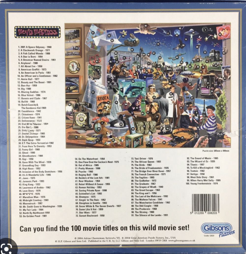 Movie Madness - Gibsons puzzle collectible [Barcode 5012269008203] - Main Image 3
