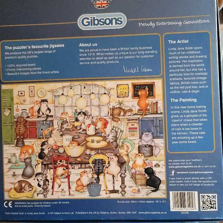 Cat’s Cookie Club (V) Stephanie - Gibsons puzzle collectible [Barcode 5012269031058] - Main Image 2