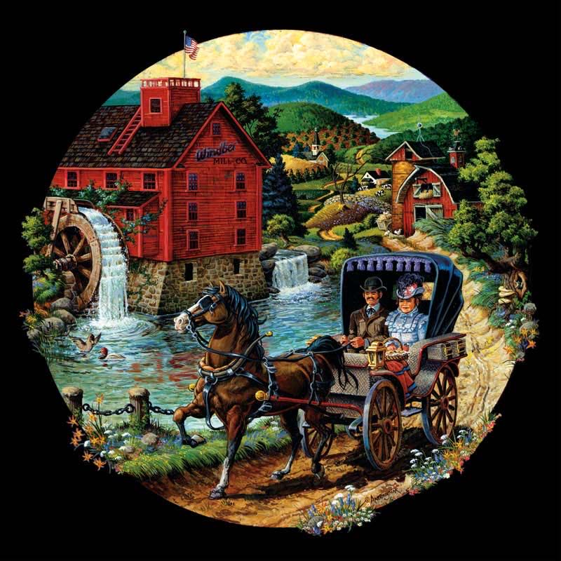 A Road To A Friend - SunsOut puzzle collectible [Barcode 796780560345] - Main Image 1