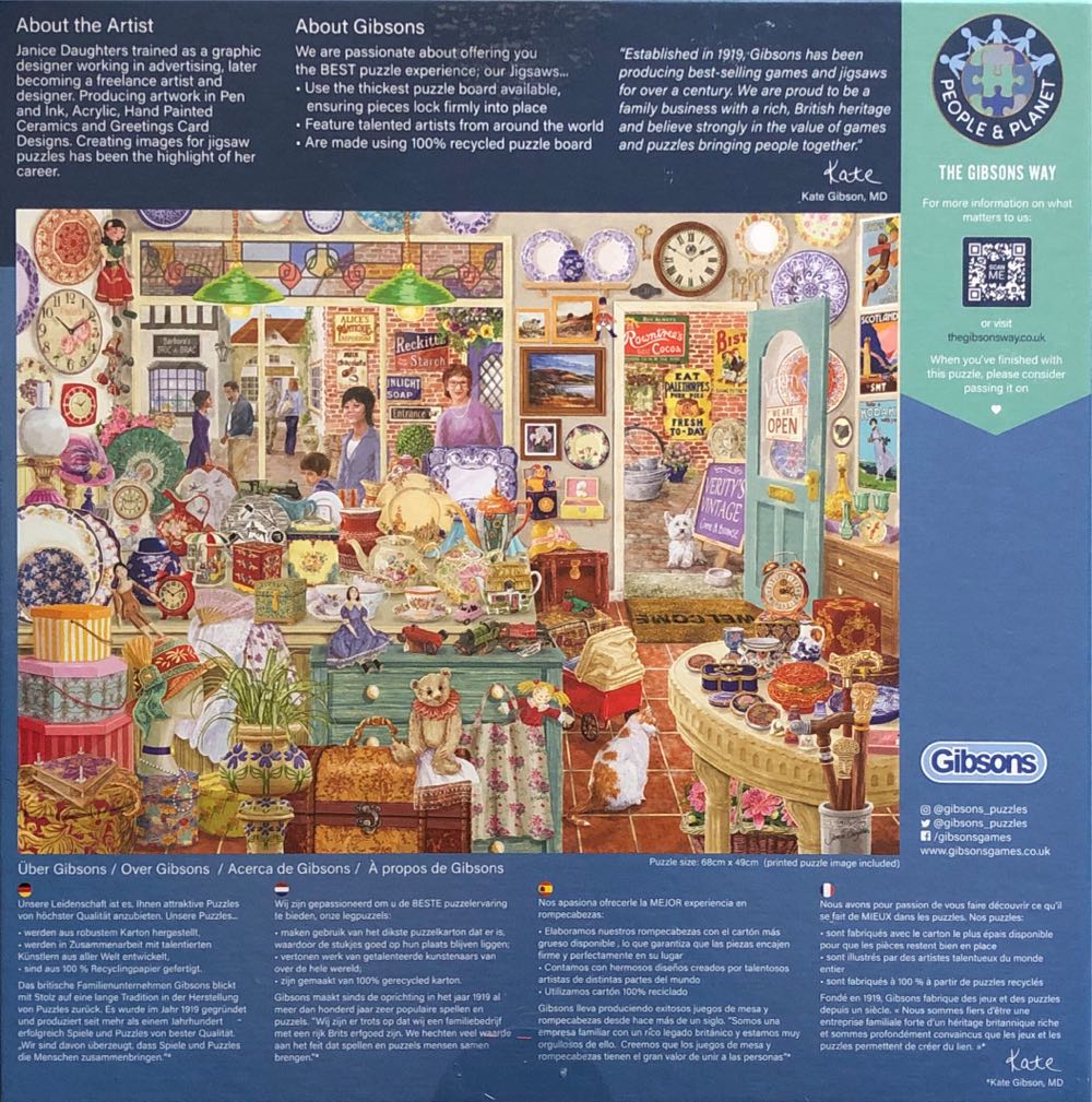 Verity’s Vintage Shop - Gibsons puzzle collectible [Barcode 5012269063554] - Main Image 3