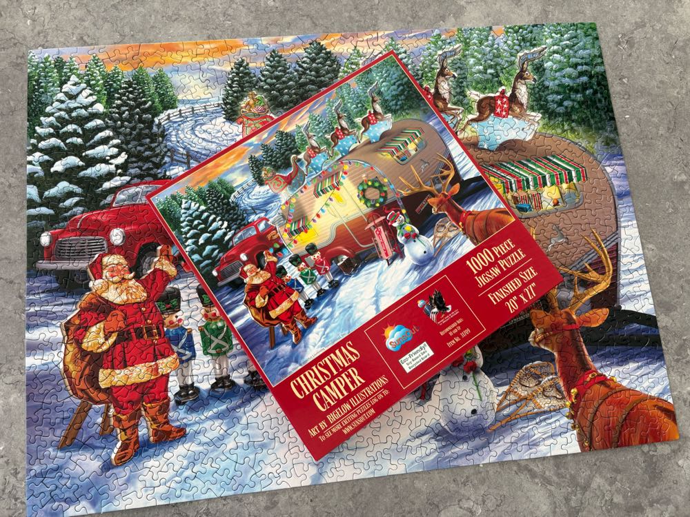 Christmas Camper - SunsOut puzzle collectible [Barcode 796780317093] - Main Image 3