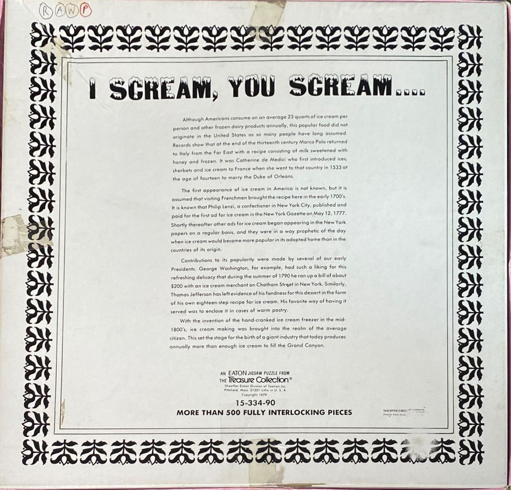 I Scream, You Scream…. - Eaton puzzle collectible - Main Image 2