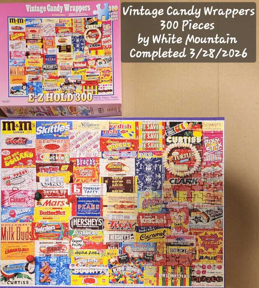 Vintage Candy Wrappers - White Mountain puzzle collectible [Barcode 724819256112] - Main Image 3