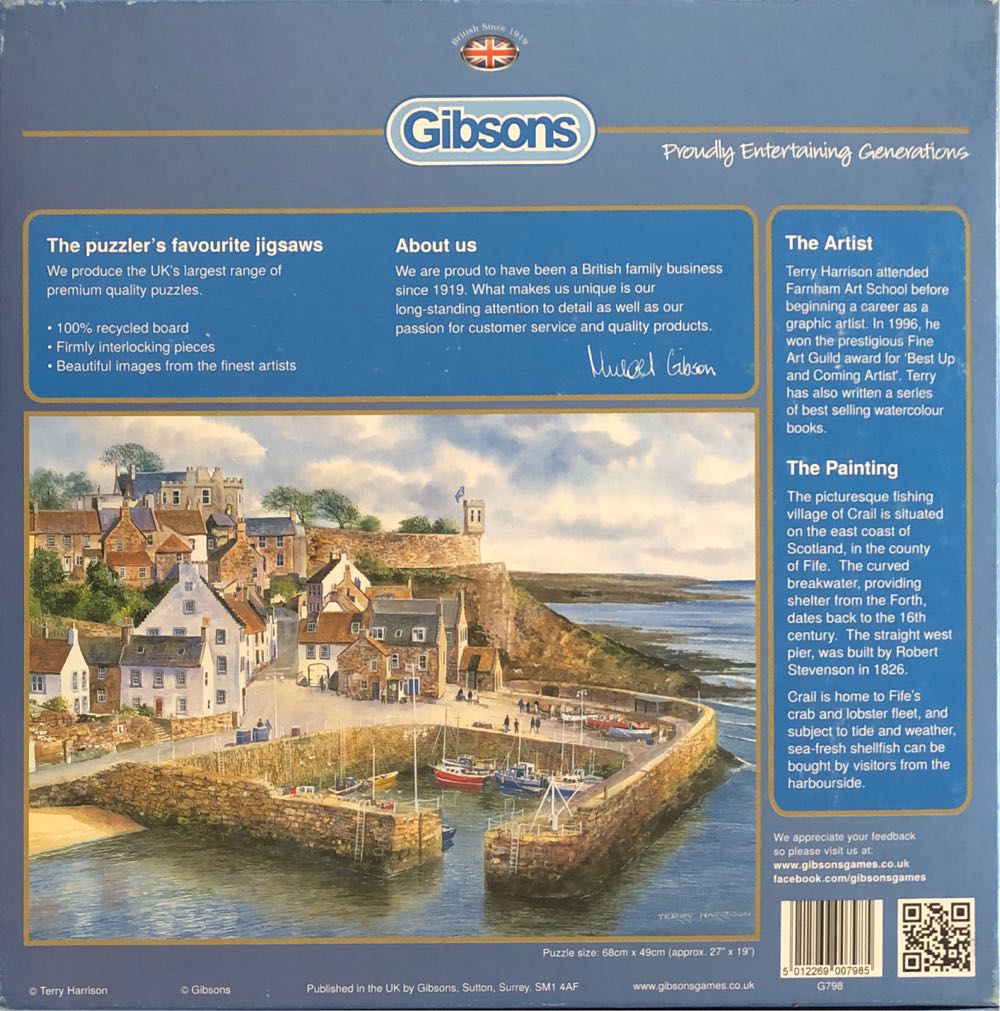 Crail Harbour - Gibsons puzzle collectible [Barcode 5012269007985] - Main Image 3