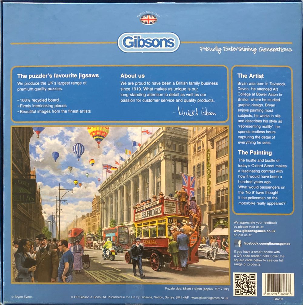 Oxford Street Then & Now - Gibsons 🇬🇧 puzzle collectible [Barcode 5012269062038] - Main Image 3