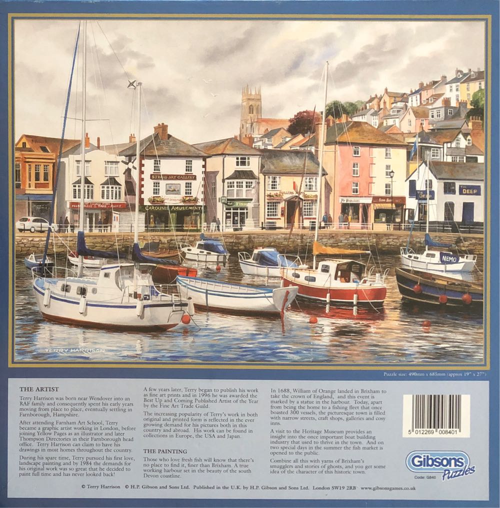 Brixham Harbour - Gibsons puzzle collectible [Barcode 5012269008401] - Main Image 3