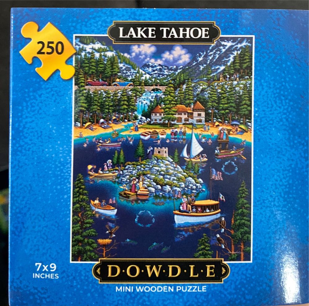 Lake Tahoe, Dowdle Mini Wooden Puzzle - Dowdle Folk Art puzzle collectible - Main Image 2