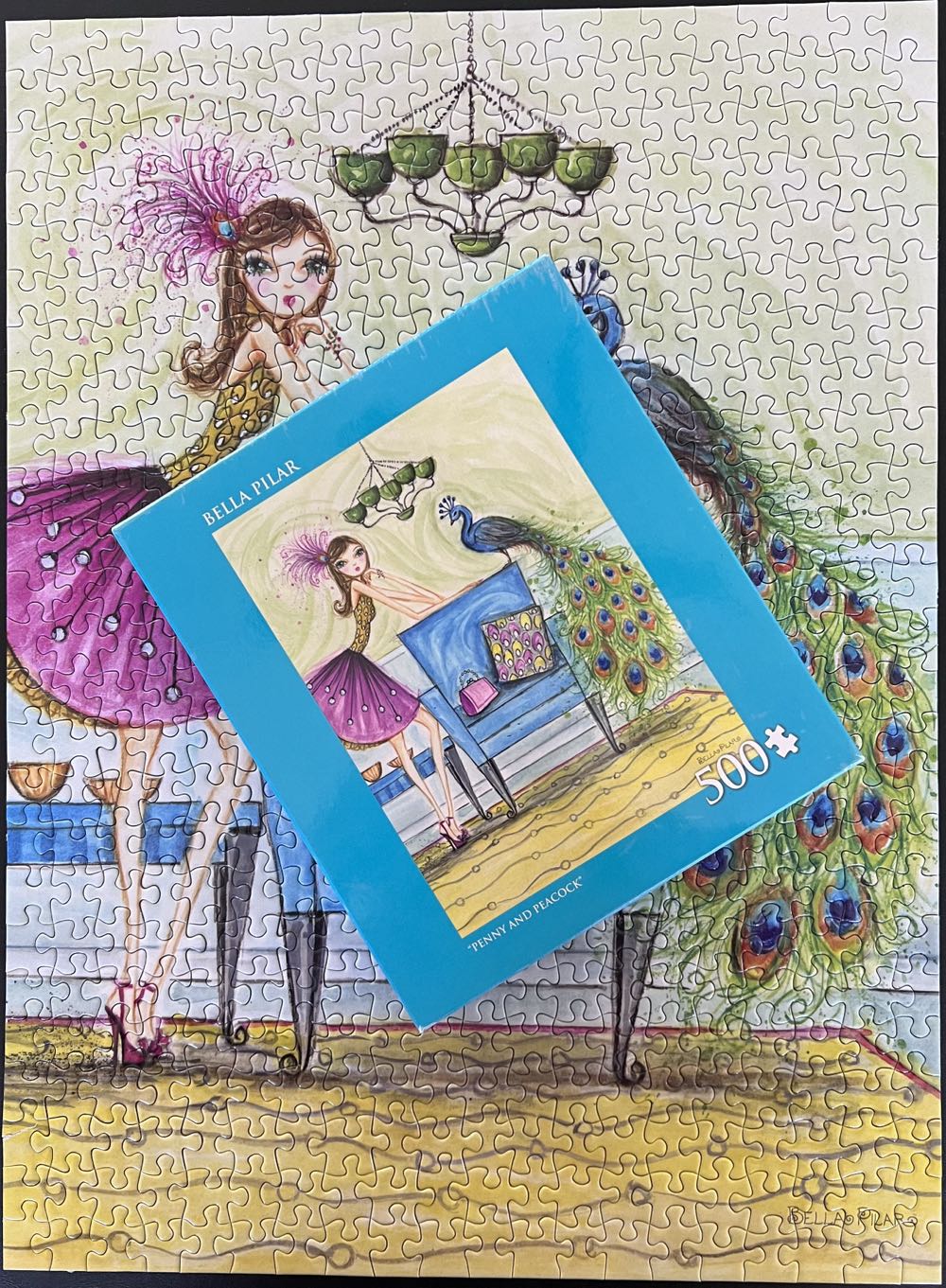 Bella Pilar - Penny And Peacock - Andrews & Blaine Ltd. puzzle collectible [Barcode 814938019887] - Main Image 4