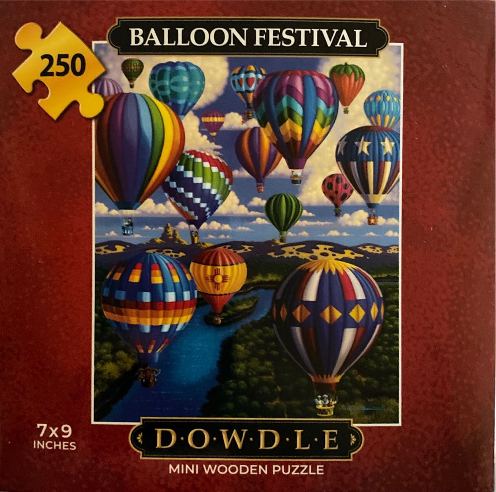 Balloon Festival, Dowdle Mini Wooden Puzzle - Dowdle Folk Art puzzle collectible - Main Image 2