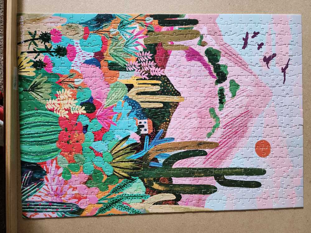 Cactus Mountain,  AZ - Blanc By Buffalo puzzle collectible [Barcode 079346554034] - Main Image 3