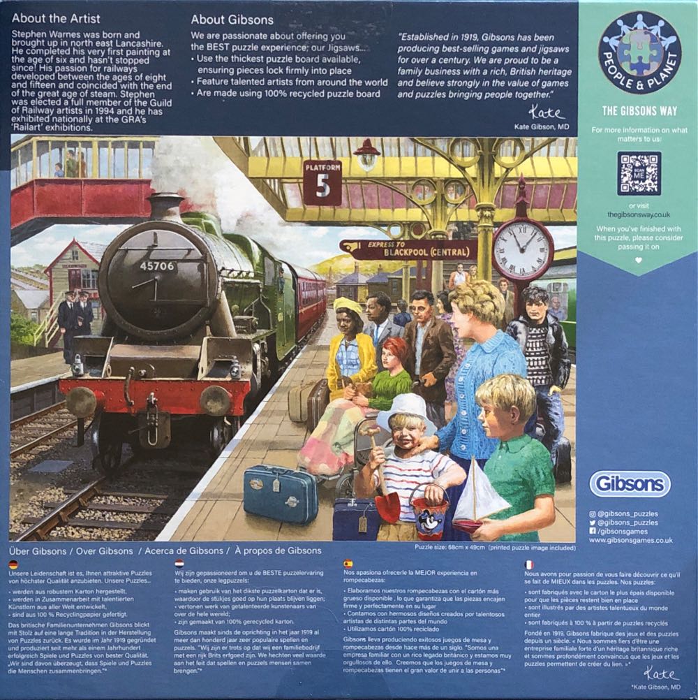 Express To Blackpool - Gibsons puzzle collectible [Barcode 5012269063578] - Main Image 3