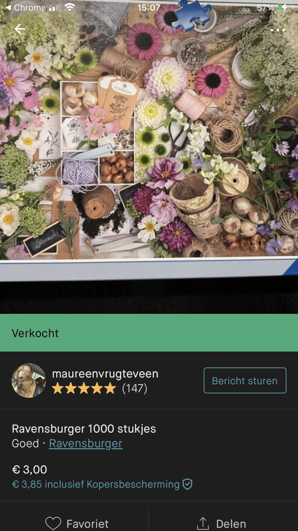 For The Love Of Flowers - From JJ - Ravensburger puzzle collectible [Barcode 4005556173891] - Main Image 4