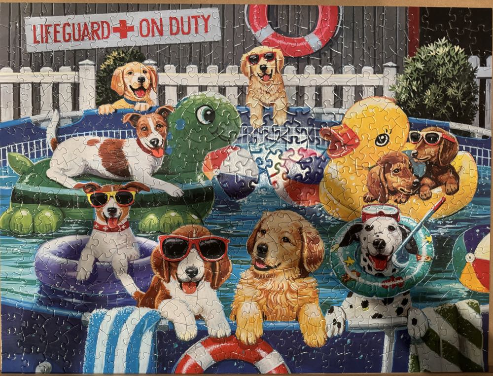 Puppy Pool Party - Bits And Pieces puzzle collectible [Barcode 192949050410] - Main Image 2