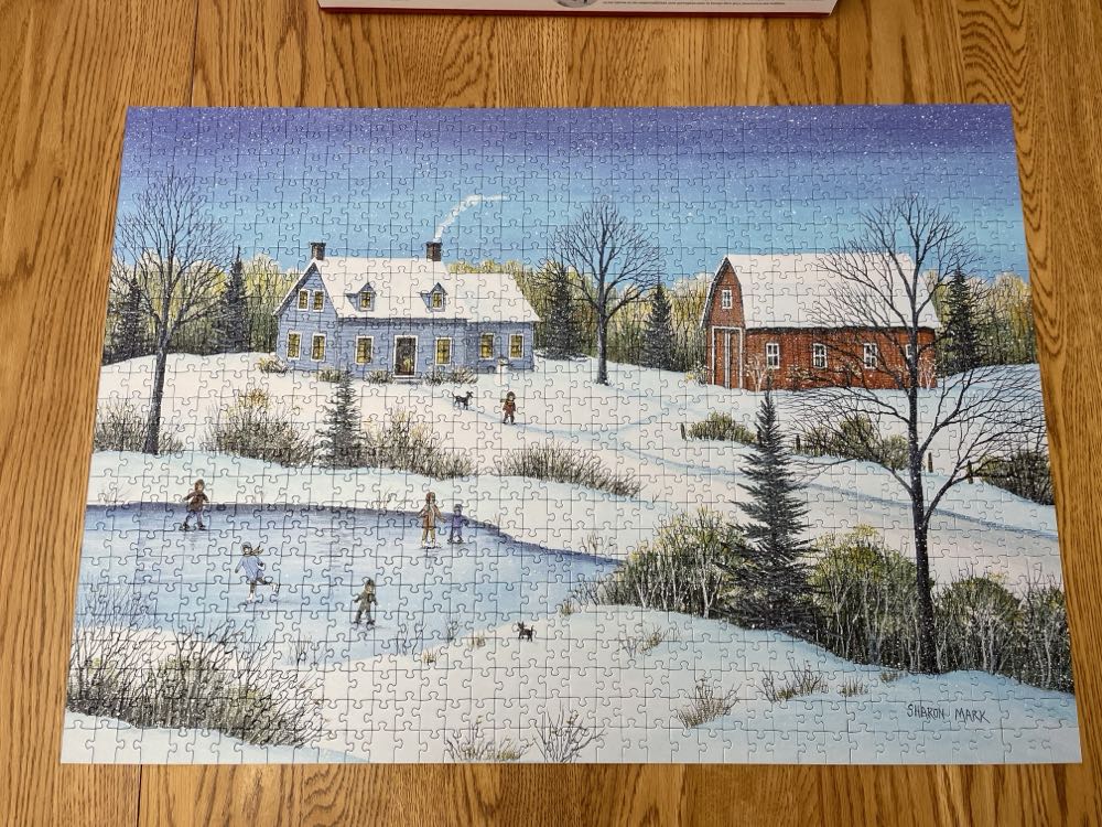 Snowfall At Dusk - Trefl puzzle collectible [Barcode 061152670190] - Main Image 2