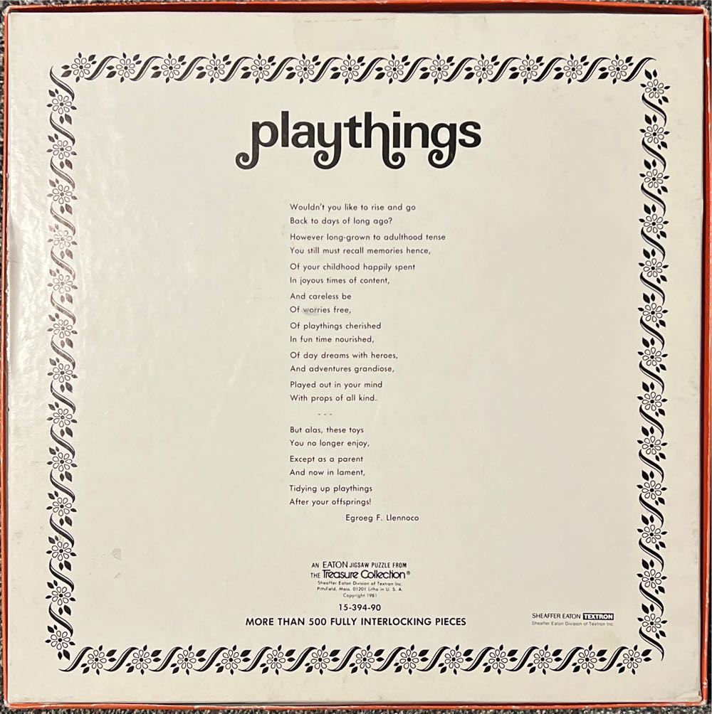 Playthings - Eaton Jigsaw Puzzle puzzle collectible - Main Image 2