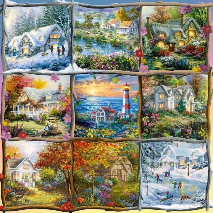 Seasons Nine Patch - Alipson puzzle collectible [Barcode 3770001500447] - Main Image 2