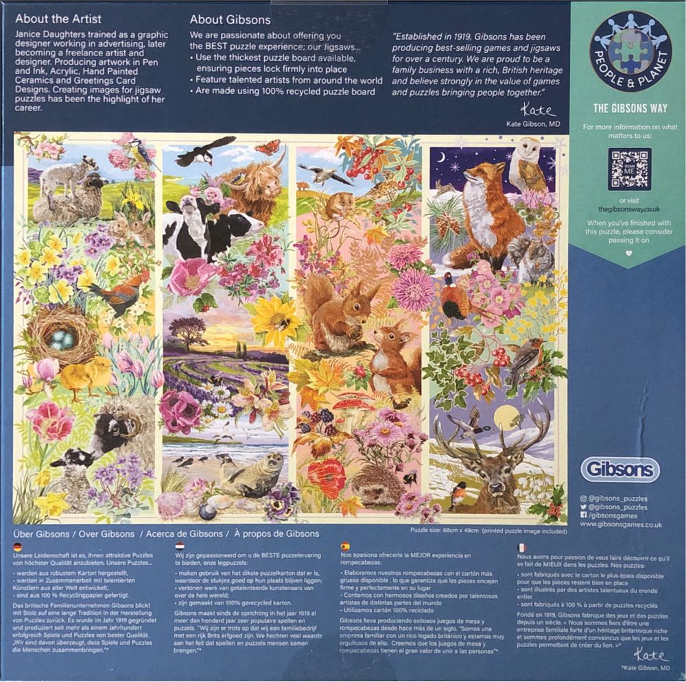 Through The Seasons - Gibsons puzzle collectible [Barcode 5012269063493] - Main Image 4
