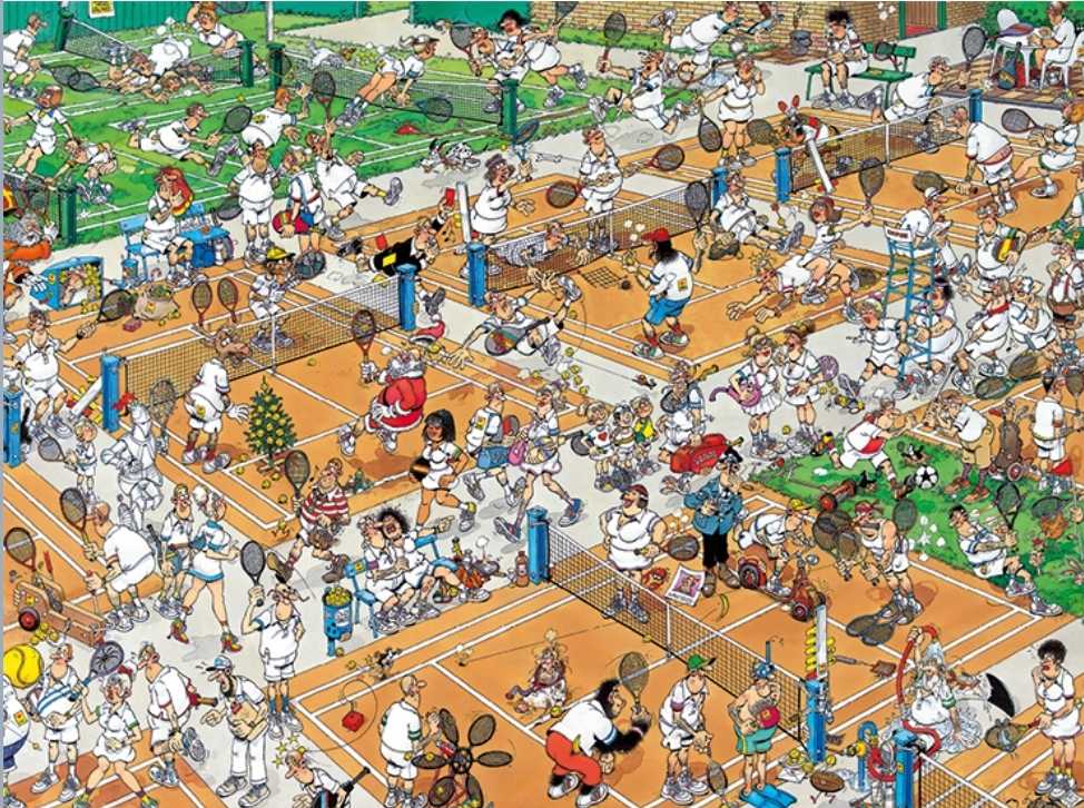 Jan Van Haasteren Tennis - Jumbo puzzle collectible [Barcode 8710126000700] - Main Image 2