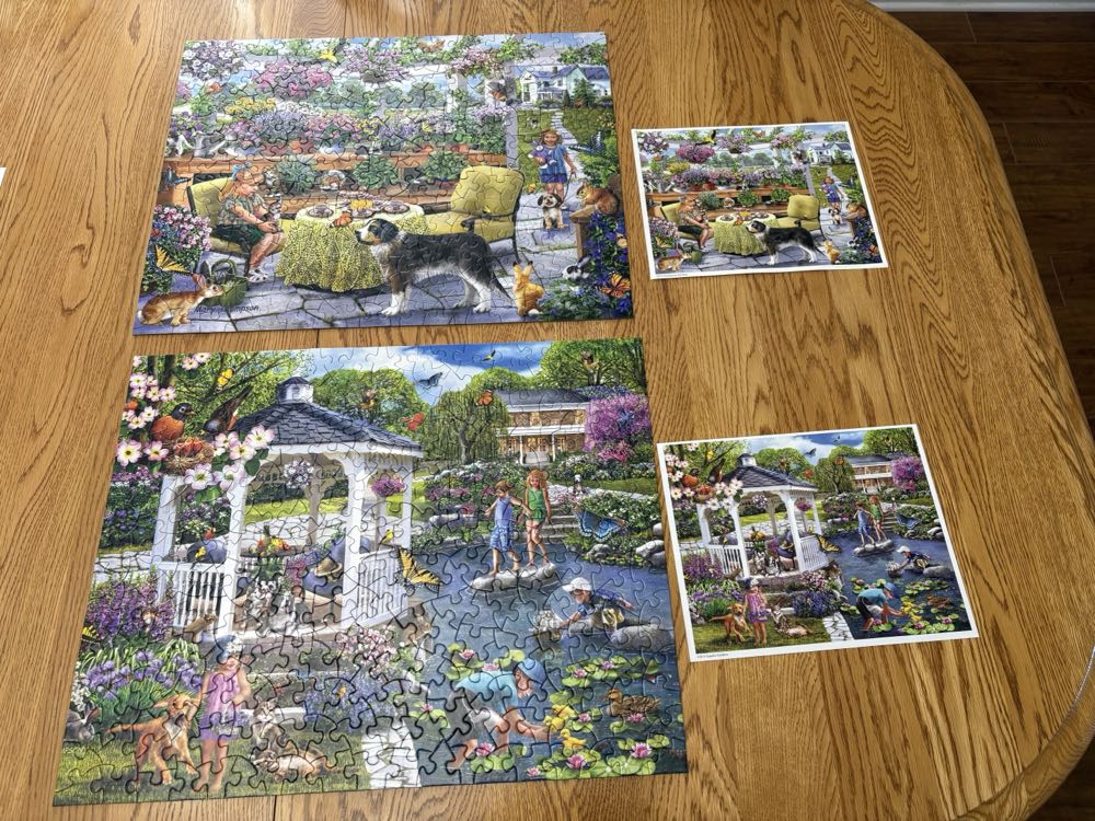 Glorious Gardens 4 In 1 - Bits & Pieces puzzle collectible [Barcode 192949059093] - Main Image 3