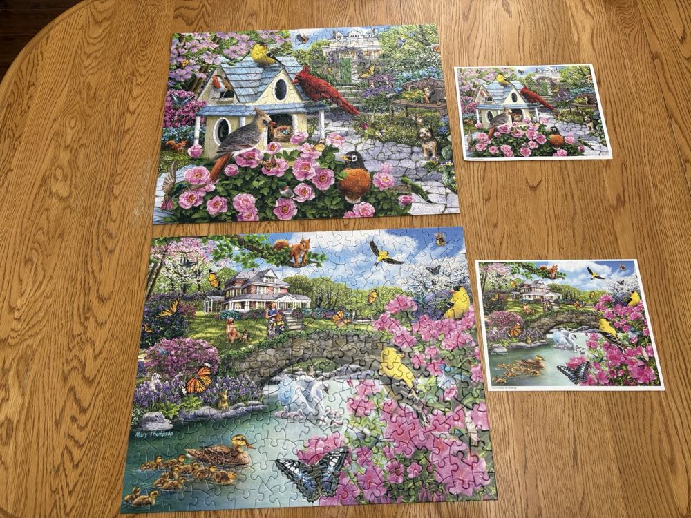 Glorious Gardens 4 In 1 - Bits & Pieces puzzle collectible [Barcode 192949059093] - Main Image 4