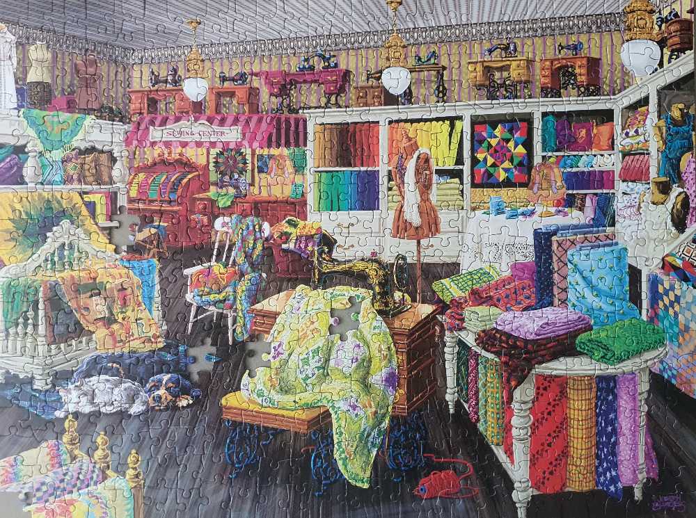 Sewing Store Companions - SunsOut puzzle collectible - Main Image 2