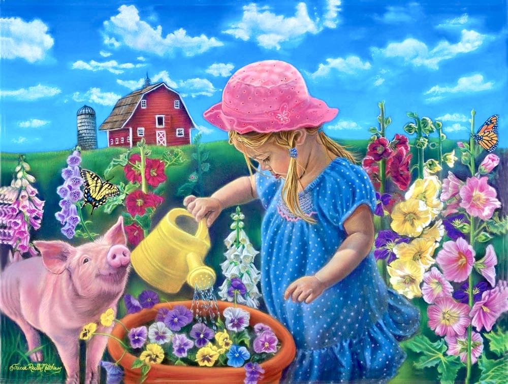 Watch Them Grow  - SunsOut puzzle collectible [Barcode 796780359598] - Main Image 2