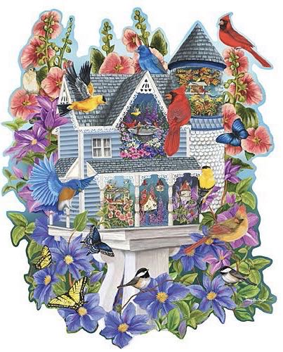 Victorian Birdhouse Silhouet - Bits & Pieces puzzle collectible [Barcode 192949024404] - Main Image 2
