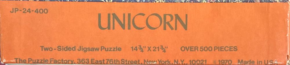 Unicorn In Captivity/Spring In Paris - The Puzzle Factory puzzle collectible - Main Image 3