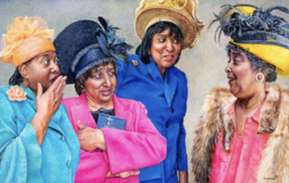 Church Gossip - SunsOut puzzle collectible [Barcode 796780443624] - Main Image 2