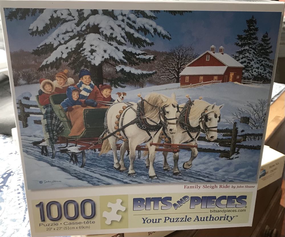 Family Sleigh Ride - From Cheryl - Bits And Pieces puzzle collectible [Barcode 192949045775] - Main Image 2
