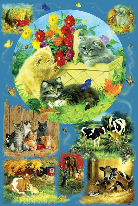 Country Kittens - SunsOut puzzle collectible [Barcode 796780526334] - Main Image 1