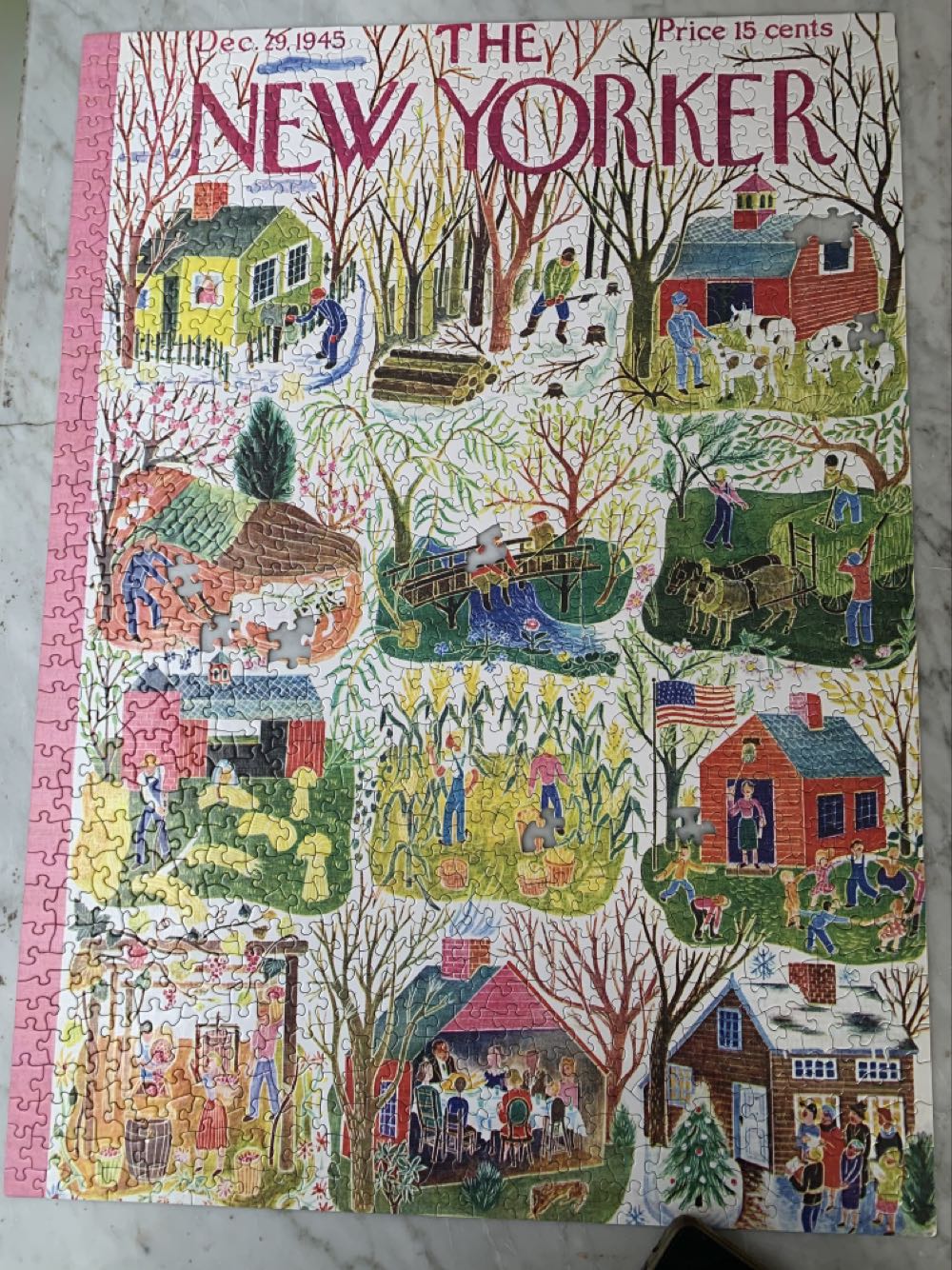 Farm Calender - New York Puzzle Company 🇺🇸 puzzle collectible - Main Image 2