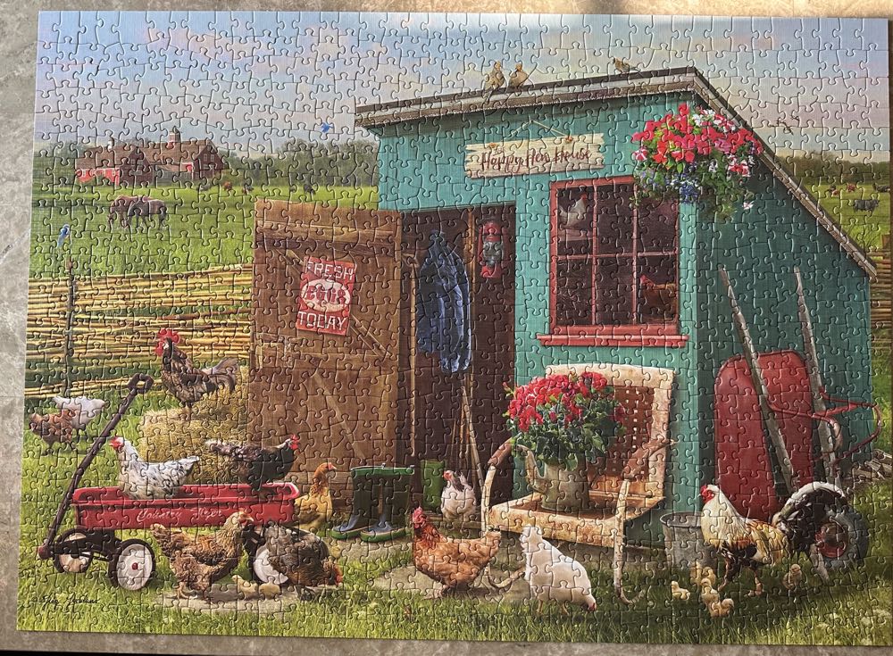 The Happy Hen House - Cobble Hill puzzle collectible [Barcode 625012572576] - Main Image 3