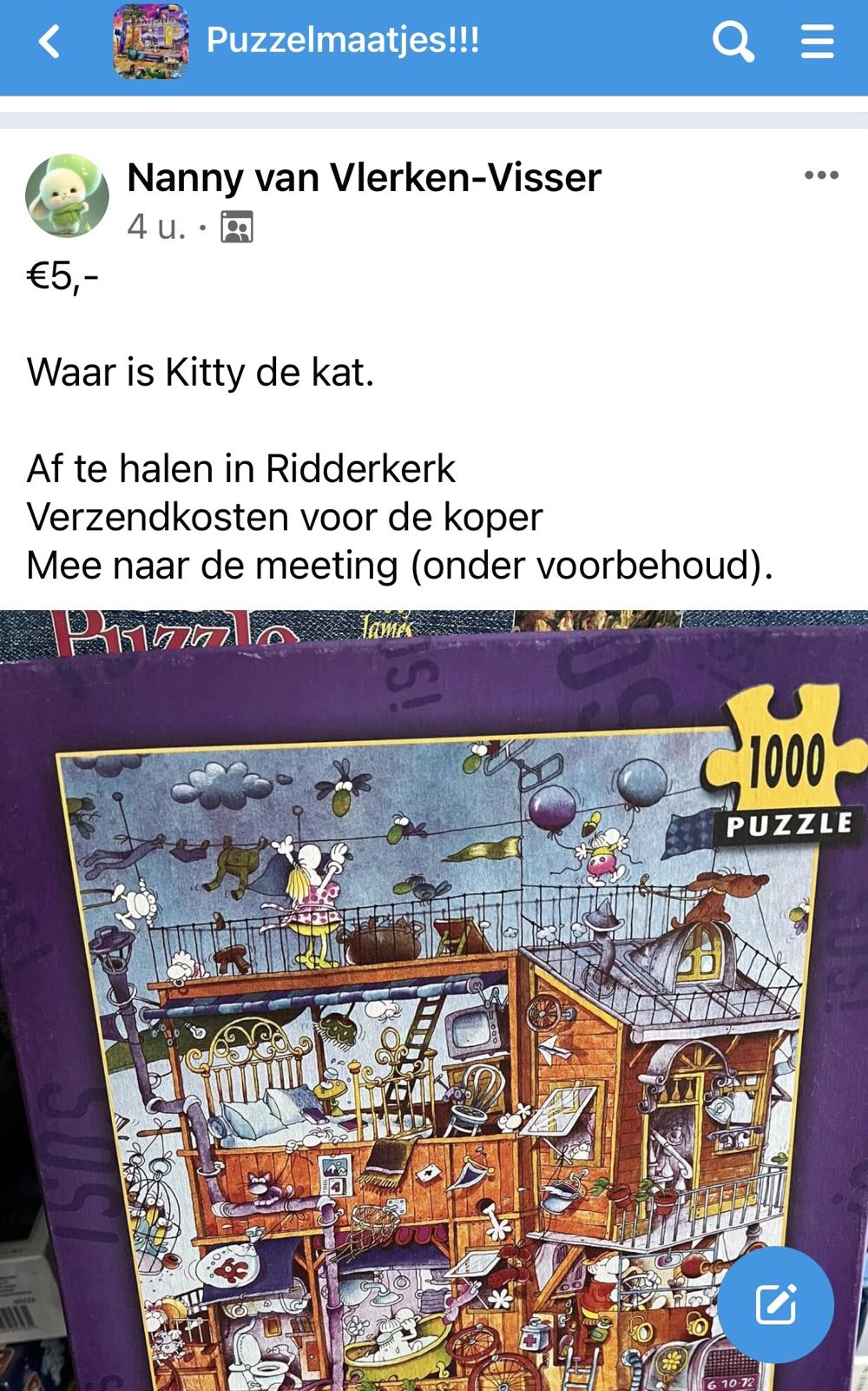 SOS - Where Is Kitty The Cat? (Ewelina Messenger) - Heye Puzzle puzzle collectible [Barcode 4001689290436] - Main Image 4