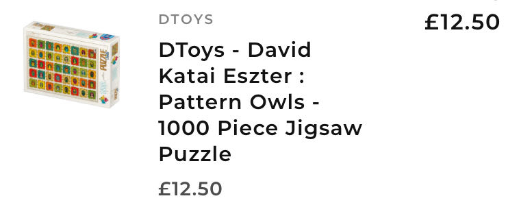 Pattern Owl - DToys puzzle collectible - Main Image 1