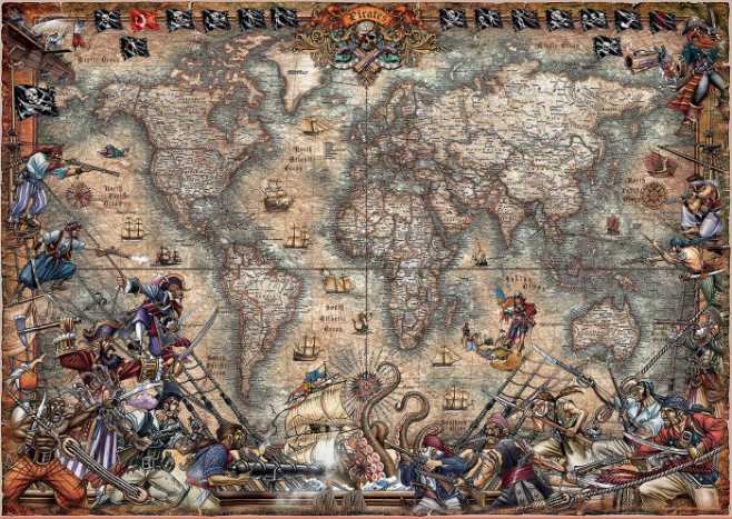 Pirate Map - Educa puzzle collectible [Barcode 8412668180086] - Main Image 2