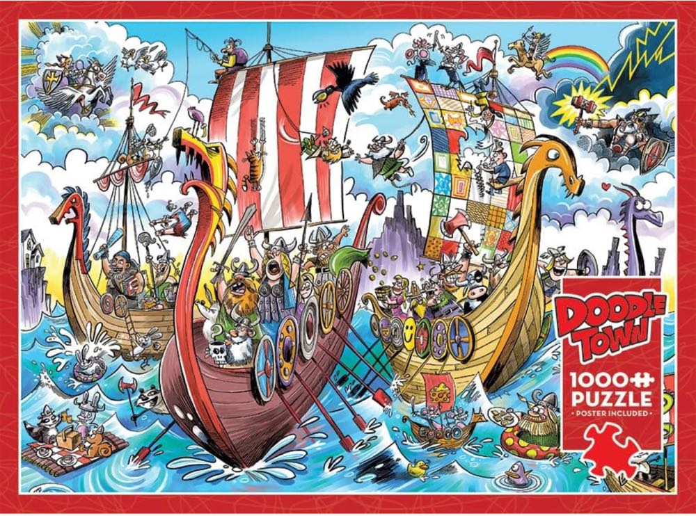 Viking Voyage - Doodletown - Cobble Hill puzzle collectible [Barcode 625012445054] - Main Image 2