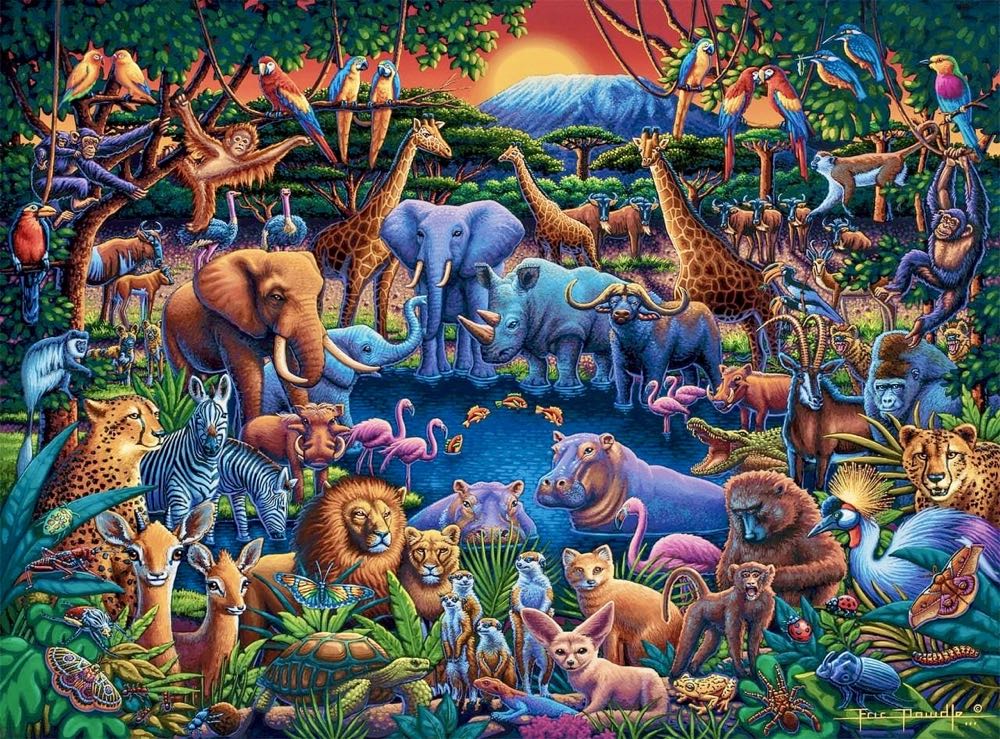 Wild Africa (v) 🧩 - Dowdle puzzle collectible [Barcode 671095004480] - Main Image 2