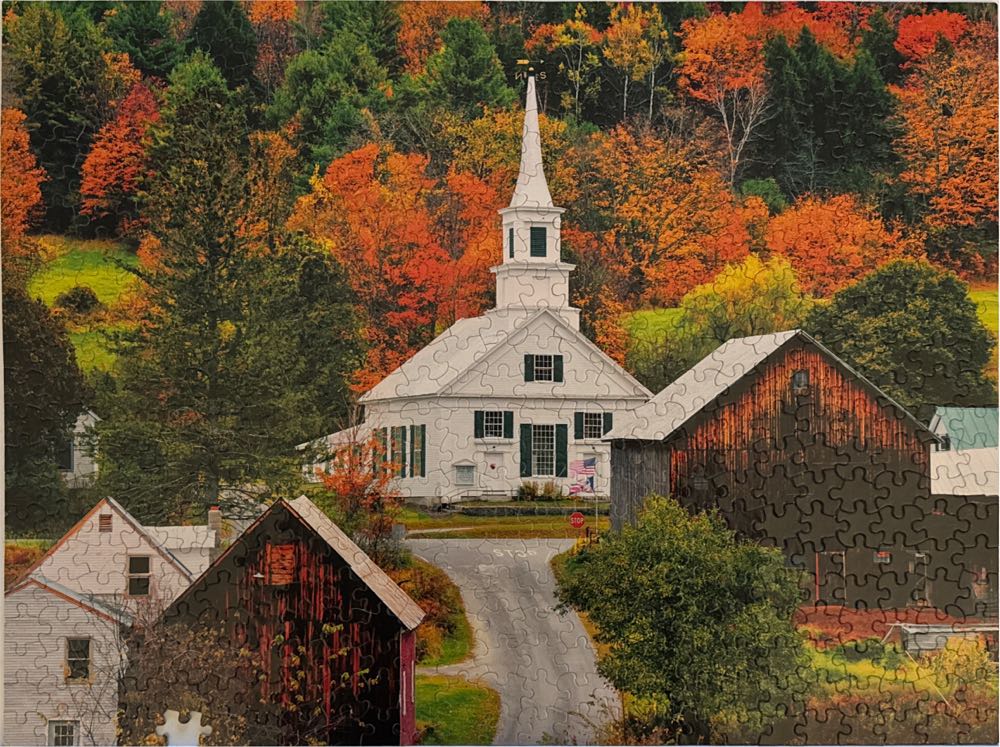 USA Waits River Church Vermont - Ceaco 🇺🇸 puzzle collectible [Barcode 021081231510] - Main Image 2