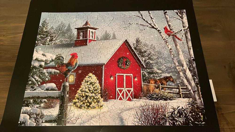 SOLD-Winter Barn II - Bits & Pieces puzzle collectible [Barcode 192949007650] - Main Image 2
