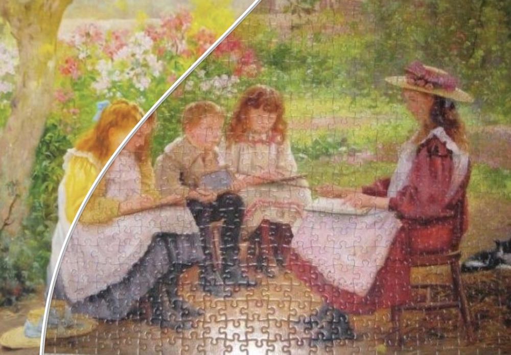 Summer Lessons NNK (In a 1900 Garden) - Falcon de luxe puzzle collectible - Main Image 4