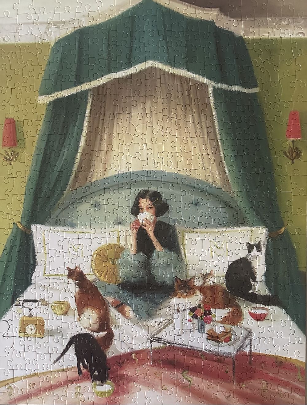 Breakfast in Bed - SOLD - New York Puzzle Company puzzle collectible - Main Image 2