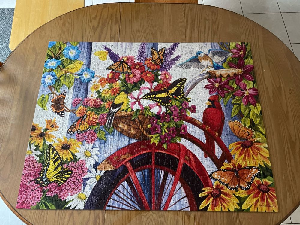 The Old Bycicle And Friends - Sunspun puzzle collectible - Main Image 2
