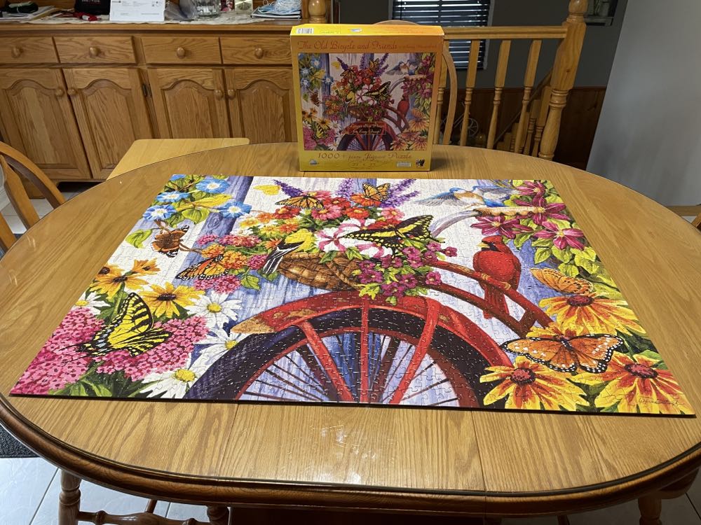 The Old Bycicle And Friends - Sunspun puzzle collectible - Main Image 3
