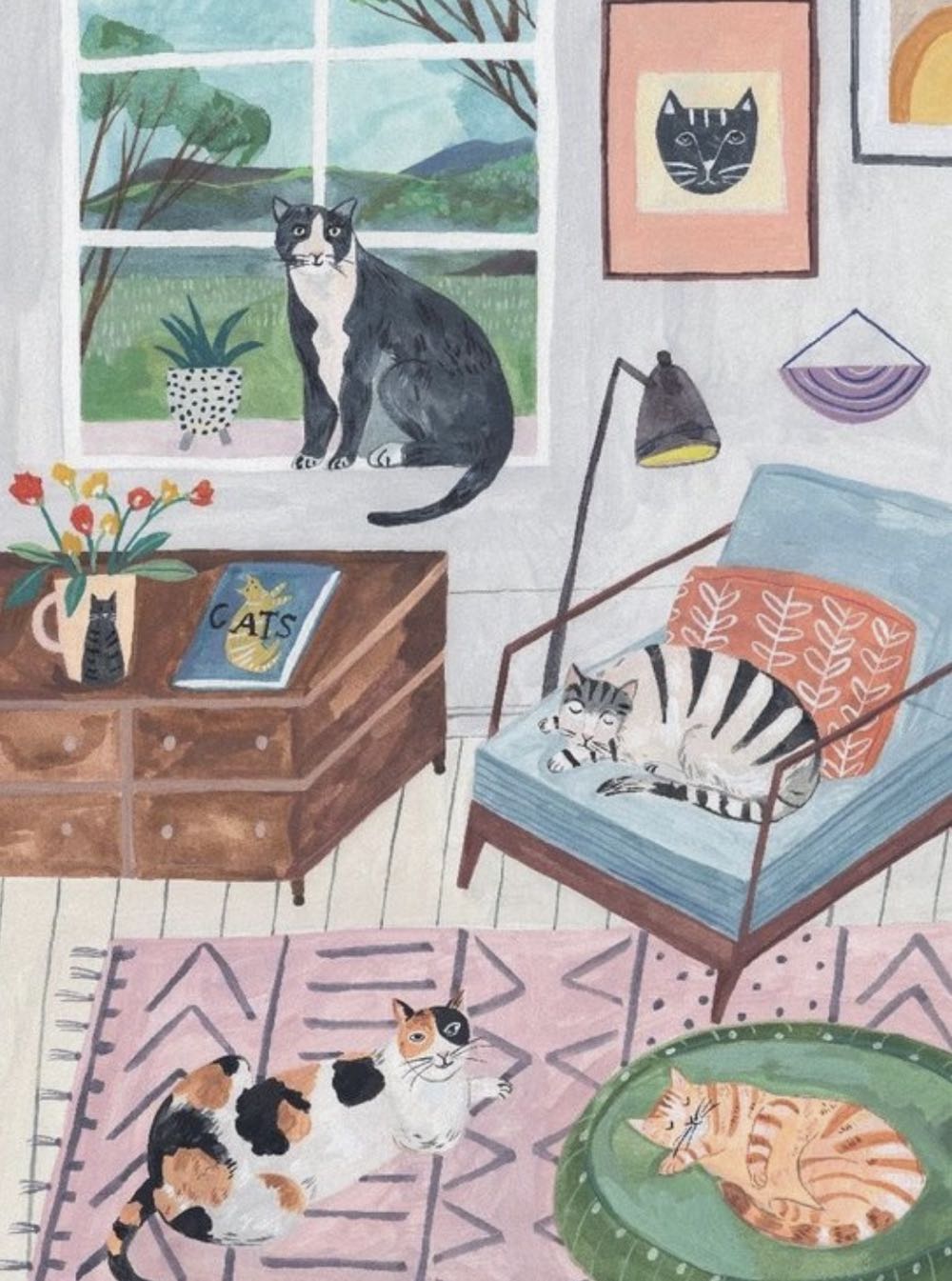 Cat At Home - Talking Tables puzzle collectible [Barcode 5052715106107] - Main Image 2